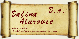 Dafina Alurović vizit kartica